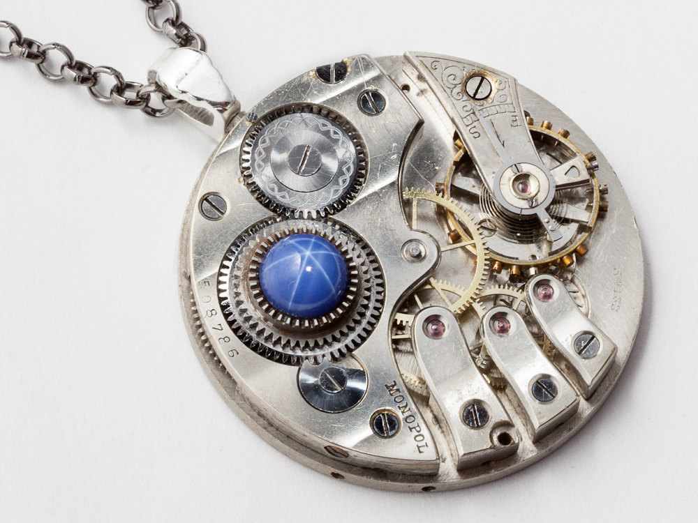 mens sapphire pendant