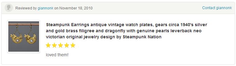 Steampunk Earrings antique vintage watch plates review